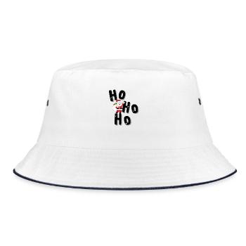 Santa Ho Ho Ho - Bucket Hat - white/navy - Front
