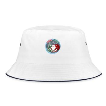 Santa Claus - Bucket Hat - Weiß/Navy - Vorne