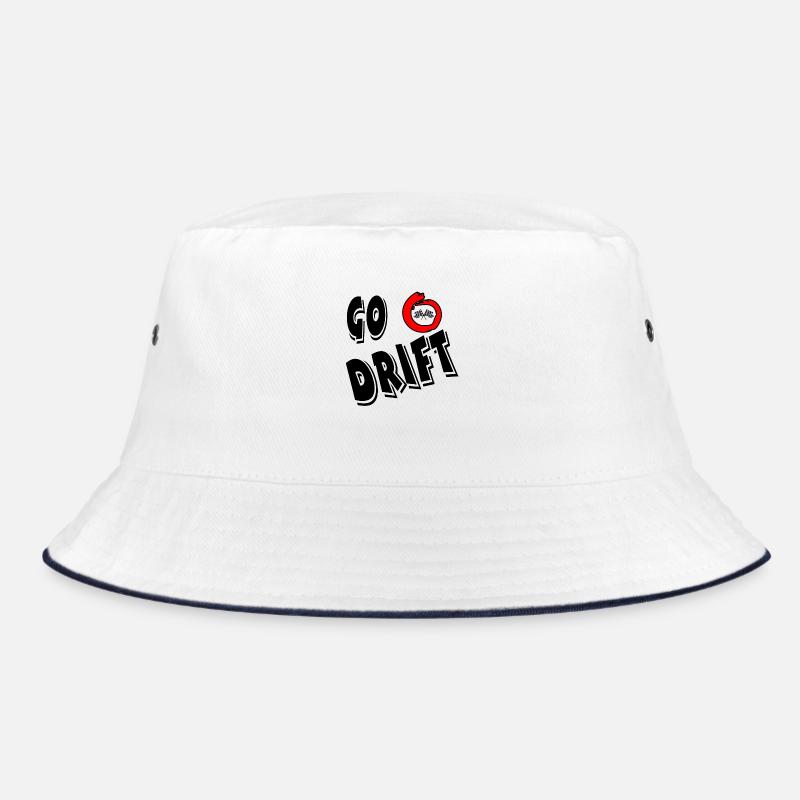 Auto - Bucket Hat - Weiß/Navy