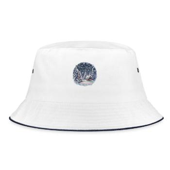 Winter Magic is in the Air – Winter Landscape - Bucket Hat - white/navy - Front