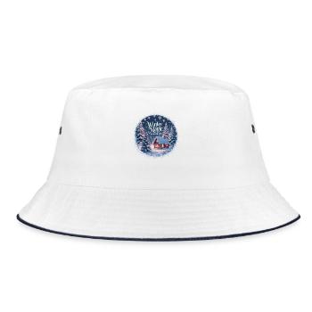 Winter Magic is in the Air – Winter Landscape - Bucket Hat - white/navy - Front
