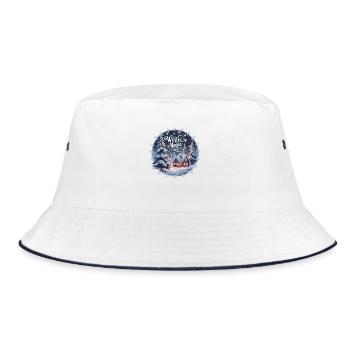 Winter Magic is in the Air – Winter Landscape - Bucket Hat - white/navy - Front