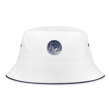 Winter Magic is in the Air – Winter Landscape - Bucket Hat - white/navy - Front
