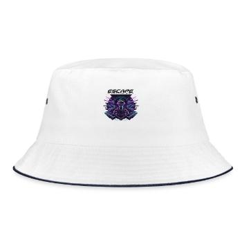 Escape to the Virtual World – Future VR-Design - Bucket Hat - Weiß/Navy - Vorne