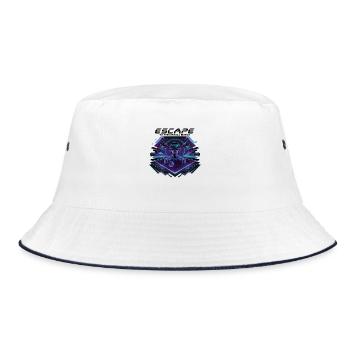 Escape to the Virtual World – Future VR-Design - Bucket Hat - Weiß/Navy - Vorne