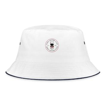 Amateur de vin rouge preppy coquette aesthetic - Bob - blanc/marine - Devant