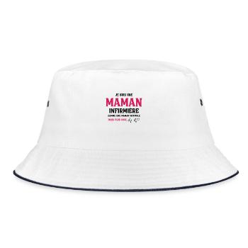 Ich bin eine Krankenschwester - Bucket Hat - Weiß/Navy - Vorne