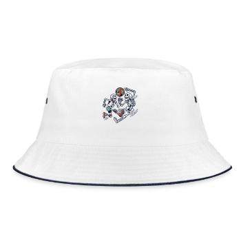 Volleyball Skeletons - Bucket Hat - white/navy - Front