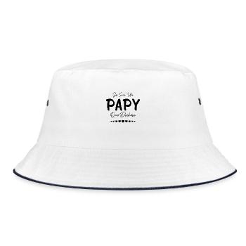 I'm a Grandpa Who Rips - Bucket Hat - white/navy - Front