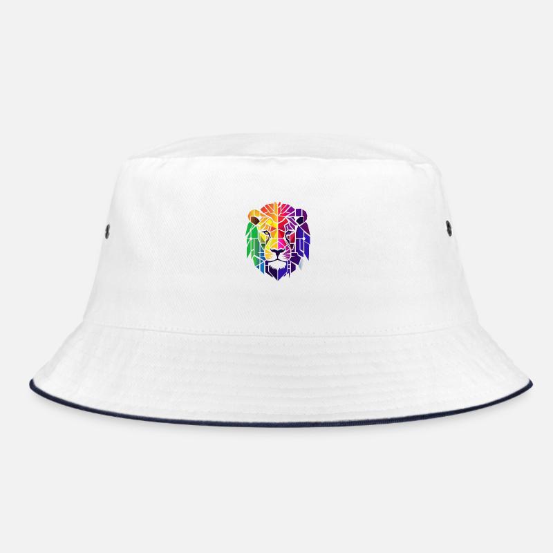 Abstrakter Regenbogen Löwe Bucket Hat