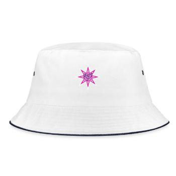 Shining Star - Bucket Hat - white/navy - Front