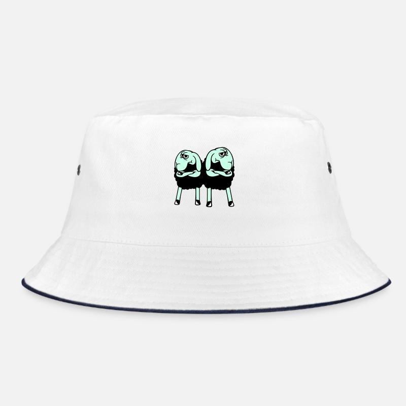 2 Sheep Crossed Arms Offended Friends Team Bucket Hat