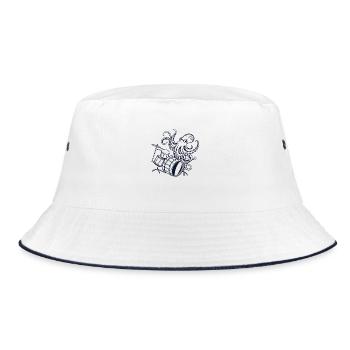 Rockin' Octopus Drummer - Sea Beats - Bucket Hat - white/navy - Front