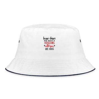Geschenkidee für Rente, Beruf, Beruf - Bucket Hat - Weiß/Navy - Vorne