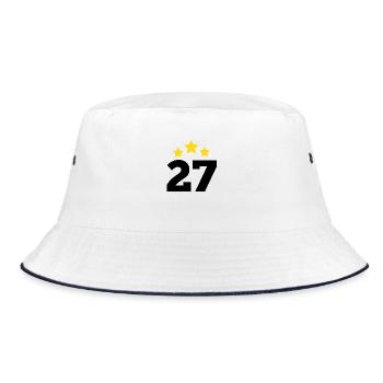 27 Year Star - 27th Anniversary Gift - Bucket Hat - white/navy - Front