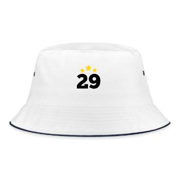 29 Years Star - 29th Anniversary Gift - Bucket Hat - white/navy - Front