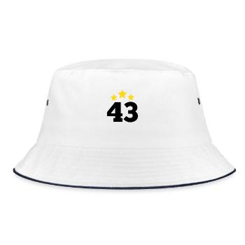 43 Years Star - 43rd Anniversary Gift - Bucket Hat - white/navy - Front