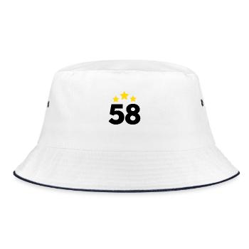 58 ans étoile - cadeau 58e anniversaire - Bob - blanc/marine - Devant