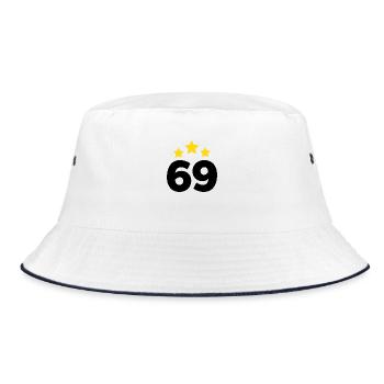 69 Years Star - 69th Anniversary Gift - Bucket Hat - white/navy - Front