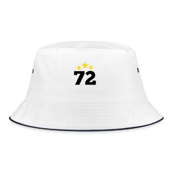 72 Years Star - 72nd Anniversary Gift - Bucket Hat - white/navy - Front