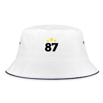 87 ans étoile - cadeau 87e anniversaire - Bob - blanc/marine - Devant