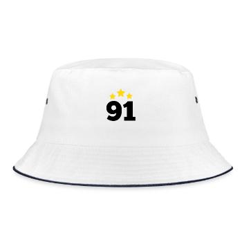 91 ans étoile - cadeau 91e anniversaire - Bob - blanc/marine - Devant