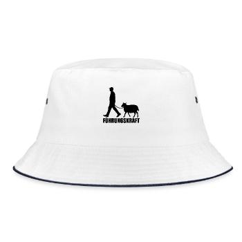 Schaf - Führungskraft - Landwirtschaft Geschenk - Bucket Hat - Weiß/Navy - Vorne