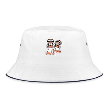 2 Dogs Reggae Dreadlocks Hat Chill Relaxed - Bucket Hat - white/navy - Front