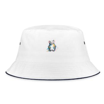 Mouse - Bucket Hat - white/navy - Front