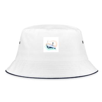 Urlaubskreuzfahrt - Bucket Hat - Weiß/Navy - Vorne