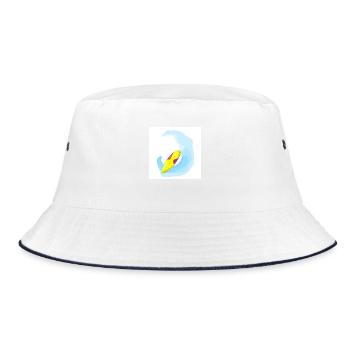 Surfboard - Bucket Hat - white/navy - Front