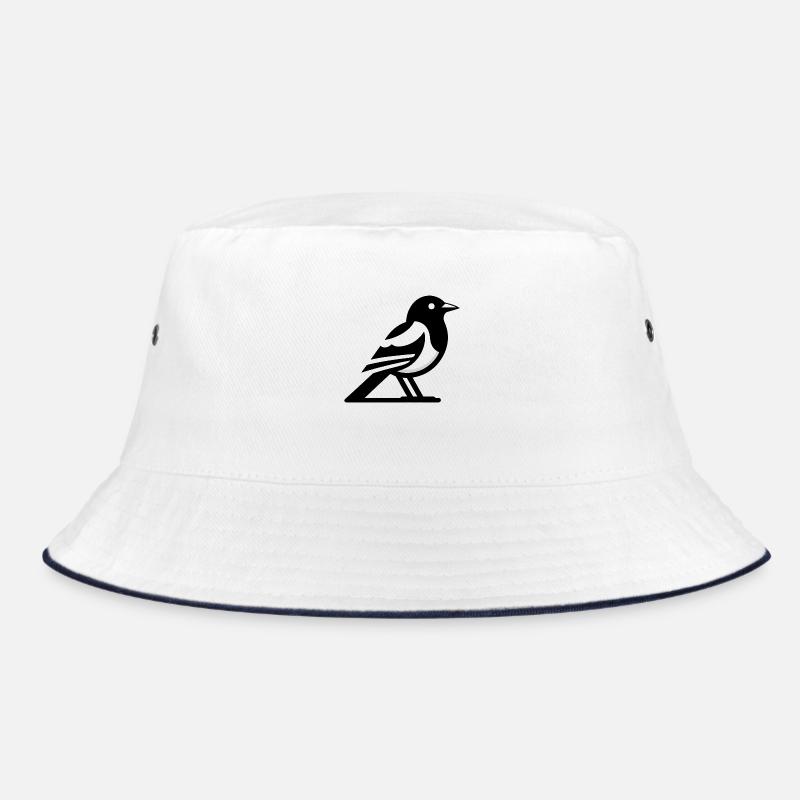 Vogel - Bucket Hat - Weiß/Navy