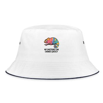 Colorful Chameleon Emotions - Bucket Hat - white/navy - Front