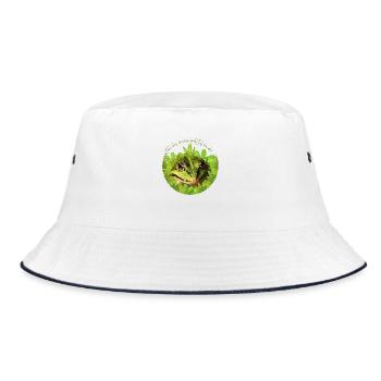 Frog Prince King Kiss Me - Bucket Hat - white/navy - Front