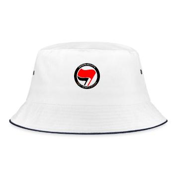 Antifa - Colorful instead of brown - Bucket Hat - white/navy - Front