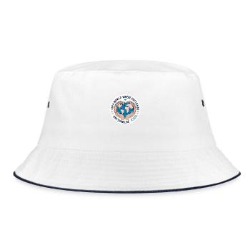 Be Kind World Heartfelt Compassion & Unity - Bucket Hat - white/navy - Front