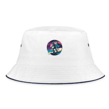 580s Snowboarding - Bucket Hat - white/navy - Front