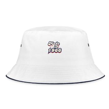 Hergestellt im Jahr 1966 Retro - Bucket Hat - Weiß/Navy - Vorne