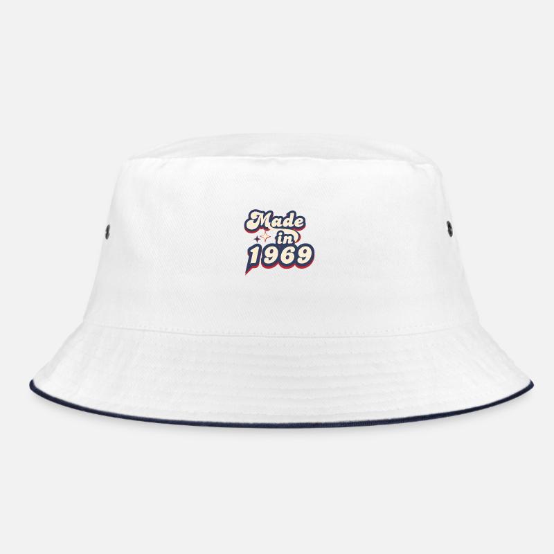Made in 1969 retro - Bob - blanc/marine