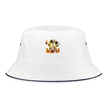Chilling bitcoin - Bucket Hat - white/navy - Front