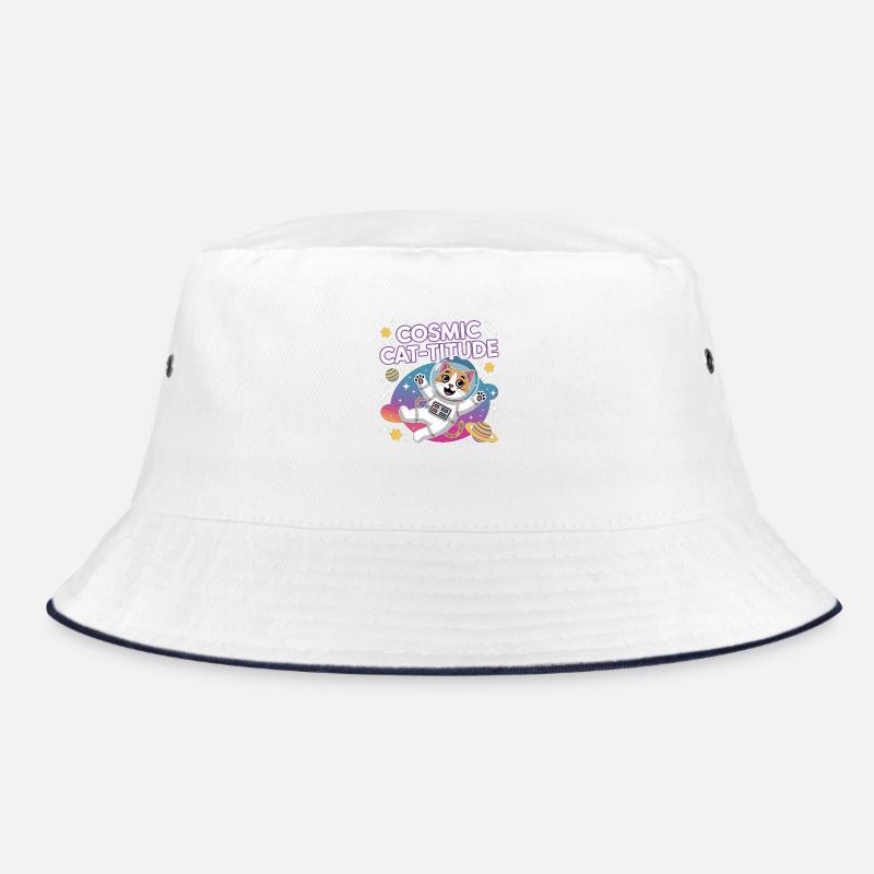 Cosmic Cat-titude – Intergalactic Cat Power Bucket Hat