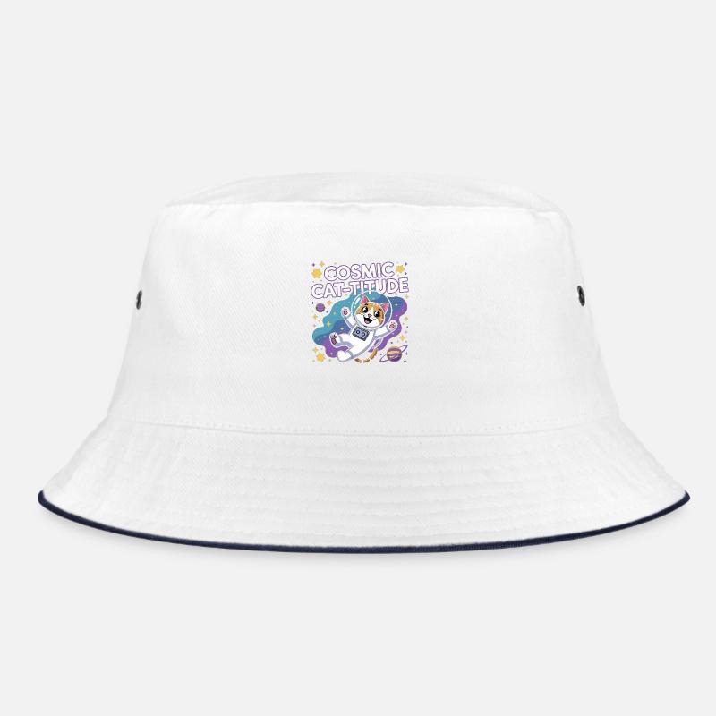 Cosmic Cat-titude – Intergalactic Cat Power Bucket Hat
