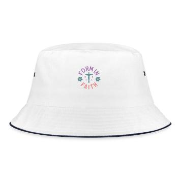 Form In Faith - Bucket Hat - white/navy - Front