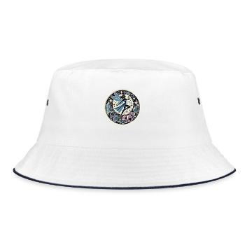 Edelstein Fee - Bucket Hat - Weiß/Navy - Vorne