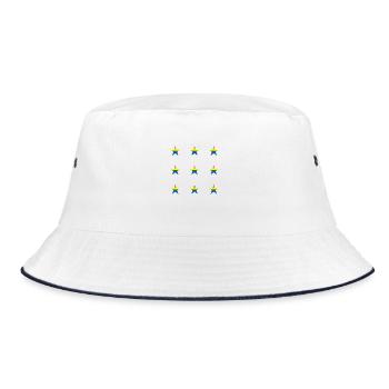 Rainbow star pattern LGBTQ colours - Bucket Hat - white/navy - Front