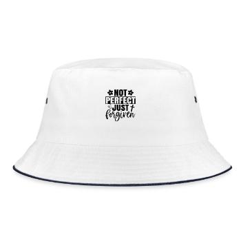 Not perfect just forgiven - Bucket Hat - white/navy - Front