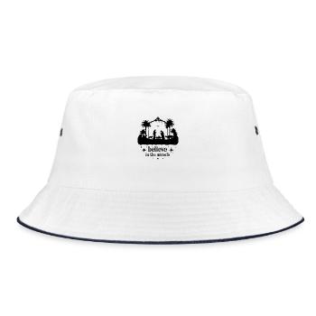 Belief in a miracle - Bucket Hat - white/navy - Front