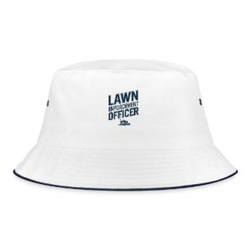 Lawn Enforcement Officer - Bucket Hat - white/navy - Front