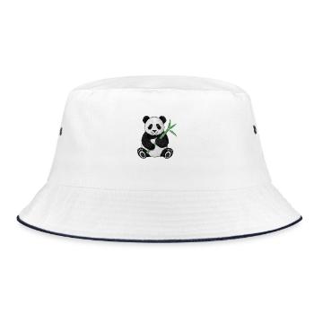 Panda Brodé - Bob - blanc/marine - Devant