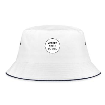 mecker nicht so viel - Bucket Hat - Weiß/Navy - Vorne